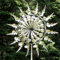 JOEBO Magische Metall-Windmühle, Solar-Windspiel-Fänger, Skulpturen bewegen sich mit dem Wind, 3D-Edelstahl, kinetische Windmühle für Terrasse, Rasen und Garten, 50 x 50 cm