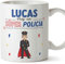 MUGFFINS Tazas Personalizadas para POLICÍA hombre - En Español - ¡Eres Súper! - 11 oz / 330 ml - Regalo Personalizable original y divertido