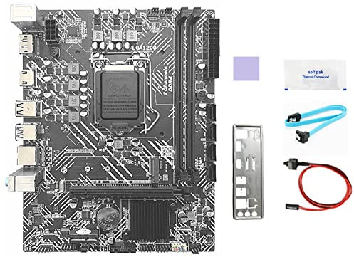Seprendi H510 Desktop Scheda Madre+ SATA+Baffle+Grasso Termico LGA1200 DDR4 Gigabit LAN per I3 I5 I7 10/11Th Series CPU