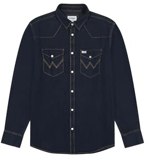 Wrangler Western Shirt for Men, Midnight Rodeo, L