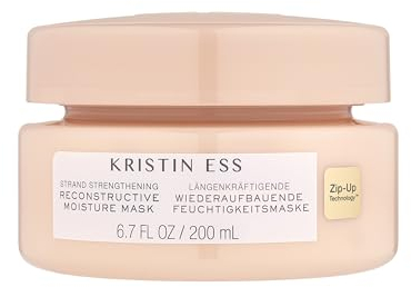 Kristin Ess | Haar-Pflegemaske Reconstructive Moisture Mask | Wiederaufbauende Feuchtigkeitsmaske, tiefenpflegend & regenerierend | Haarpflege für tägliche Anwendung | Ohne Sulfate & Parabene | 200 ml