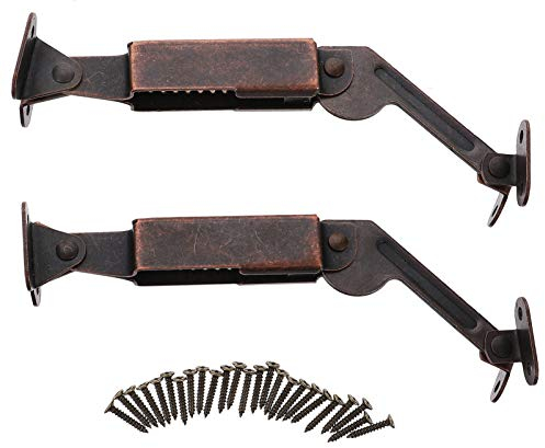 2 stücke Box Hardwares Scharnier Küche Home Frühling Unterstützung Zink Scharniere Unten Legierung Tür Deckel Stop Hardware Puffer mit Umgedrehten Universalriemen Schrank Eisen Dekorative Schließe for