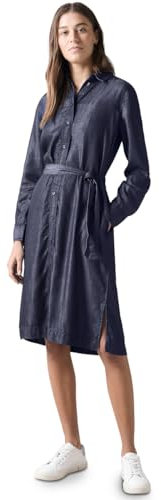 CECIL Damen B144158 Lyocellkleid, Dark Blue wash, Large