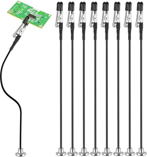 8 Stück Dritte Hand Löten mit Magnetfuß Helfende Hand mit Flexiblem Schwanenhals Löthilfe Dritte Hand Platinenhalter Helping Hand