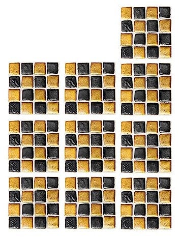 10Pcs Self Adhesive 3D Mosaic Tile Stickers, Mosaic Brick Wallpaper PVC Peel and Stick Mosaic Tile Stickers Wallpaper for Kitchen Bathroom Decor, 20x20cm