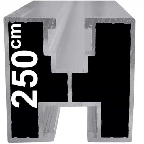 NIBLO Solar Schiene (250cm ; 40x40cm, Typ S) Solarprofil Montagesystem Aluminiumprofil PV Anlage Nut 8 10 40, 0% §12Abs.3UStG Solarmodule Solarpanel Befestigungssystem Dachmontage Modulträger
