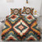 Traulpex Azteken Boho Bettwäsche 135x200cm 3 teilig, Ethno Stammes Exotisch Bettbezug mit Reißverschluss, Weich & Bügelfrei, Bunt Geometrische Bettwäsche Set Microfaser mit 2 Kissenbezug 80x80 cm