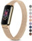 Metallband für Fitbit Luxe, Damen und Herren, Edelstahl, verstellbare Ersatzbänder für Fitbit Luxe/Luxe Special Edition Fitness-Tracker (Roségold)