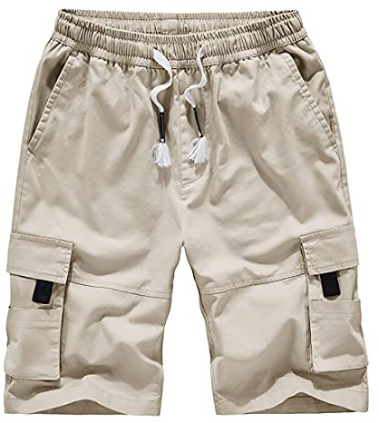 iCKER Mens Cargo Shorts Summer Elastic Multi Pocket Combat Work Shorts | Cotton,for leisure life,outdoor sports,walking,Straight leg