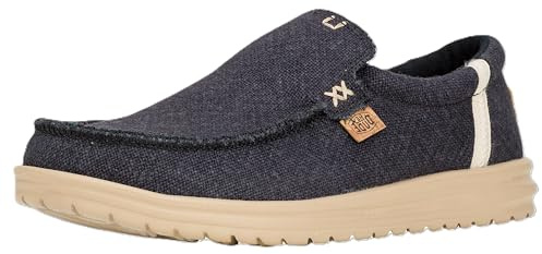 HEYDUDE - Mikka Jute, Men Slip-On Shoes, Black/Irish Cream, M12