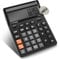 OfficeNest Tischrechner – 14-stelliges Display, große Tasten, Triple-Null (000), Check-Funktion, Solar & Batterie – Tisch-Taschenrechner für Büro, Buchhaltung, Schule, Senioren – Schwarz