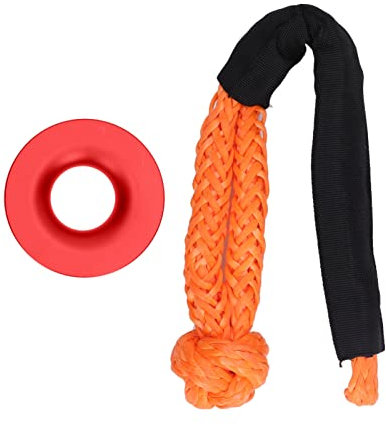 NDNCZDHC Soft Shackle Recovery Kit, Recovery Ring Set 2pcs Synthetic Winch Rope 41000lbs Breaking Strength, Recovery Shackle for ATV UTV SUV Truck Offroad Vehicle