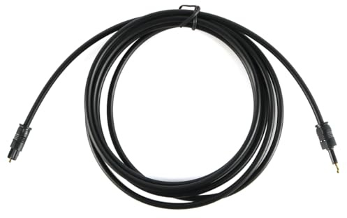 Laroal OD4,0 mm Toslink-Stecker auf 3,5 mm Mini-Toslink-Stecker, digitales optisches Audiokabel für Stereoanlage, HiFi, Soundbar, TV, HQ-Audio (2 m)