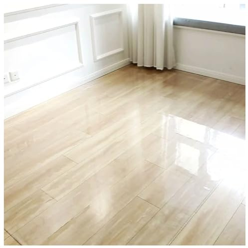 Große durchsichtige Bodenmatte für unter den Küchentisch, Rutschfester Kunststoffteppich für Zuhause, haltbare wasserdichte PVC-Flächenmatte, kratzfester Bodenschutz,B 2mm,100x400cm(3ftx13ft)