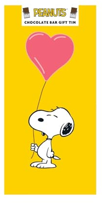 Peanuts Snoopy Love In The Air Chocolate Bar Gift Tin Collectable Gift - Infinity Brands - Charming Design, Thoughtful Treat, Reusable Tin, Personal Touch, Keepsake