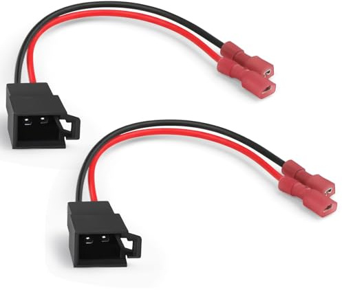 2 Pcs CâBles Adaptateur Faisceau Cosse Connecteurs Fiche, Connecteurs Fiche Enceintes Haut pour Les Fils D'Avertisseur Sonore et Adaptateurs de Haut-Parleur pour Volkswagen, Audi et Autres VéHicules