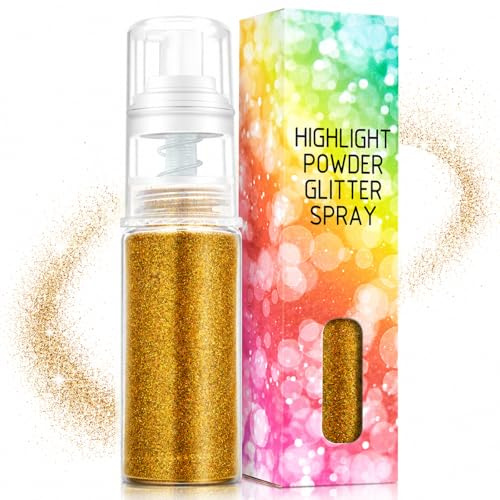 Gold Glitzer Spray Für Gesicht Haare Und Körper, Glitzer Haarspray Mit Feinem Schimmer, Body Glitter Spray Für Party Festival Und Bühne, Goldspray Für Glitzer Haare Und Festival Glitzer Gesicht