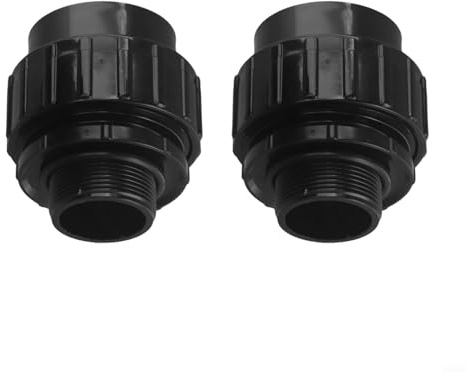 Vasiumic 2PCS PVC Quick Connector 1.5-2 Inch Slip Fitting for Hayward Sand Pump, Black ABS Union Joint with O-Ring Seal, Male and Female Thread Pool Accessory
