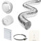 AirTech-UK 4 Inline Bathroom Extractor Fan Timer Full Kit + PIR Motion Sensor Switch+Timer
