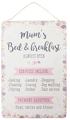 Wall Plaque | Mum's Bed and Breakfast Sign | 1pc. 149g