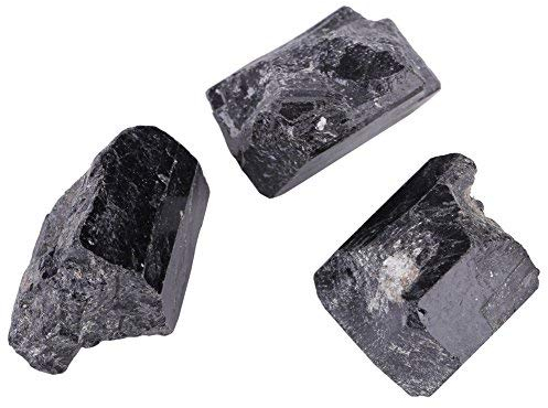 Akozon Schwarzer Turmalin Natürliches Quarzkristall Schwarzkristall Turmalin Rohsteinmineral Heilstein Turmalin Stein