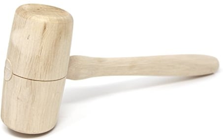 Cut360 Holzhammer | Weißbuche | Ø 80 mm | Länge: 160 mm | 650 g | Vielseitiger Holzklopfer für Holzbearbeitung und Schnitzprojekte | Klöpfel für Zimmerleute, Tischler & Schreiner