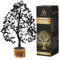 FASHIONZAADI Black Tourmaline Feng Shui Bonsai Chakra Tree Healing Crystals Gemstone Trees Reiki Stones Good Luck Home Office Décor Health Prosperity Size 10-12 inch (Silver Wire)