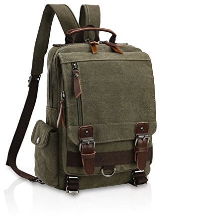 FANDARE Retro Klein Tagesrucksäcke Brusttasche Sling Bag Herren Rucksack Damen Schulranzen Leinwand Schulrucksack Schultertasche Umhängetasche Sporttasche für Schule Freizeit Reise Business Joggen