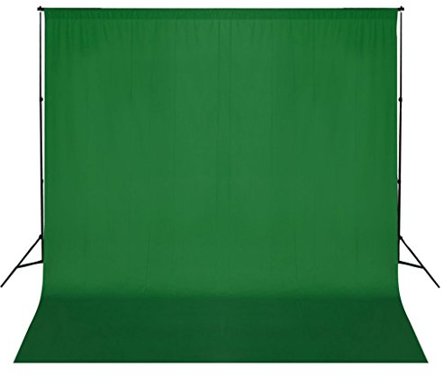 Festnight Hintergrundsystem mit grünem Tuch Studioschirm Set und Hintergrund Set 600 x 300 cm 3 Farben