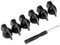 Musiclily Pro Imperial Inch Size Guitar Amplifier Effect Pedal Chicken Head Pointer Knobs with Set Screw,Black (Set of 6)
