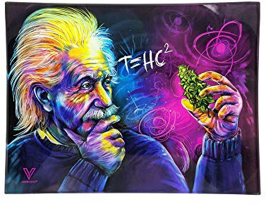 Glass Rolling Tray by V Syndicate (T=HC2 Einstein, Small)
