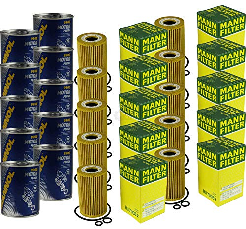 10x Original MANN Ölfilter HU 7008 z + 10x SCT Motor Flush Motorspülung