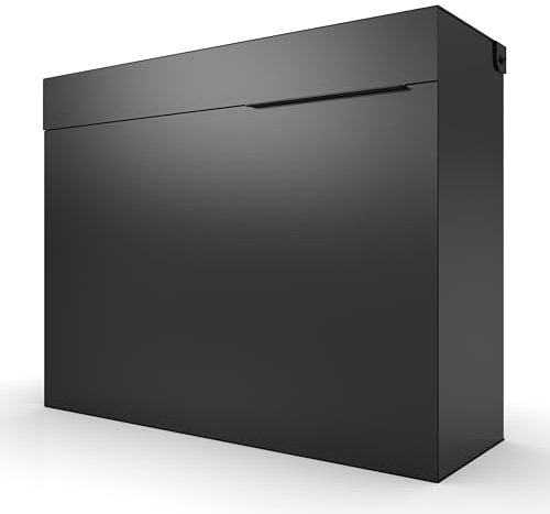 Movo Home Mailbox Herman, großer Briefkasten, Mattschwarz