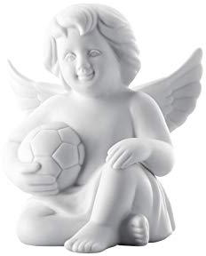 Rosenthal Engel mittel Weiss matt Engel mit Fussball