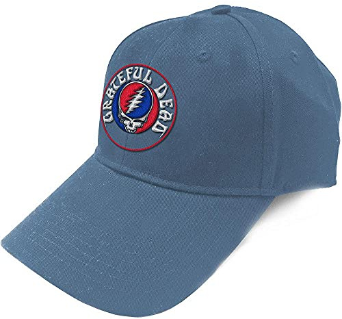 Grateful Dead Baseball Cap Steal Your Face Band Logo offiziell Denim Blau Unisex One Size