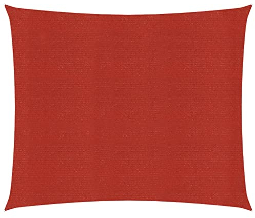 vidaXL Sonnensegel Sonnenschutz Windschutz Sonnendach UV Schutz Sonnenschutzsegel Schattenspender Garten Terrasse Balkon 160g/m² Rot 2x2m HDPE