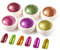 BISHENGYF 6 Boxes Chrome Nail Powder, Metallic Fluorescent Pigment, Shiny Neon Mirror Effect Powder for Nail Art Design Decoration(Summer Series)