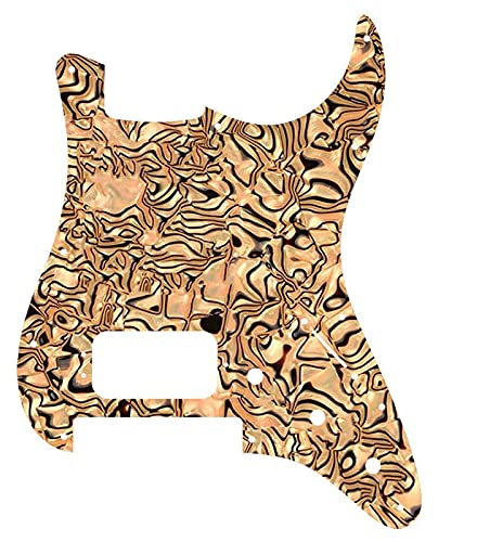 Gitarren-Pickguard 11 Schraubenlöcher Mit Für Stratocaster H Gitarre Pickguard Multiple Colors Verfügbar Schlagbrett Scratchplate (Color : Brown Pearl Shell)