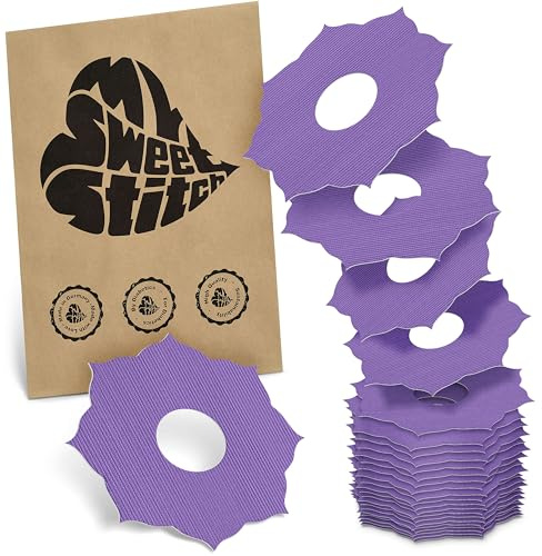 MySweetStitch 25 Ringpatches für FreeStyle Libre 3/3 Plus Mandala Purple | Stabilisiert ablösende Ränder, Mitte bleibt frei, wasserfest und flexibel, bis zu 15 Tage Halt