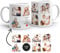 Taza Personalizada con tu Foto, Regalos Personalizados, Fotos Collage Layout, Tazas Desayuno Originales, Regalos Especiales (Blanco)