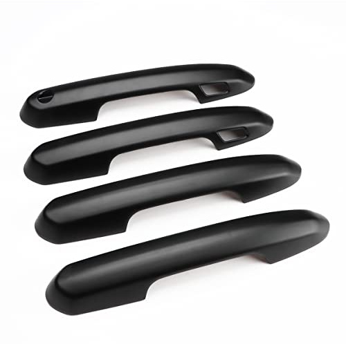 DLOVEG Car Exterior Door Handle Covers Compatible for 2019 2020 2021 2022 2023 Toyota Rav4 Accessories for Highlander 2023 2022 2021 2020 Door Handle Protectors with Smart Keyless Holes (Matte Black)