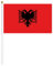 YCDtop 50 Stück Flagge 14 * 21 cm Albanien Handschwenkende Flagge Albanien Mini Flagge Kleine Flagge