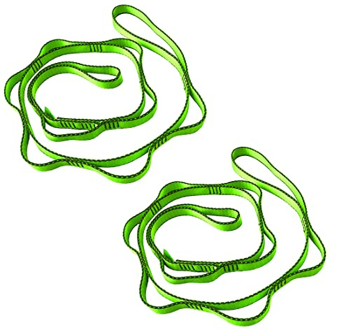 CAPARK 53 Inches Nylon Daisy Chains Rope Climbing Lanyard Straps Looped Strong Slings 23 kN Aerial Yoga Webbing
