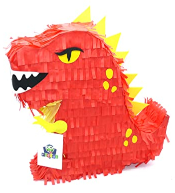 Nislai® Dinosaurier Pinata | Ideal für Drachen Dino Party | Geschenk für Ninja Geburtstag | 43x34x10