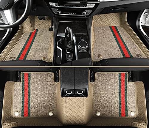Custom Car Fußmatten Für Volvo S60 V40 S40 Xc60 Xc40 C30 C70 S80 S90 V50 Xc70 Xc90 V60 V90 Xc-Classic Autoteppich (Color : Beige, Größe : Doppelschicht)