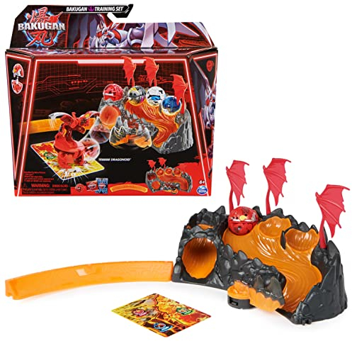 Bakugan 3.0 Training Set mit Core Ball Titanium Dragonoid vom Drachen-Clan, Trainingslandschaft mit individuell zusammenstellbarer Actionfigur und Sammelkarten, für Kinder ab 6 Jahren