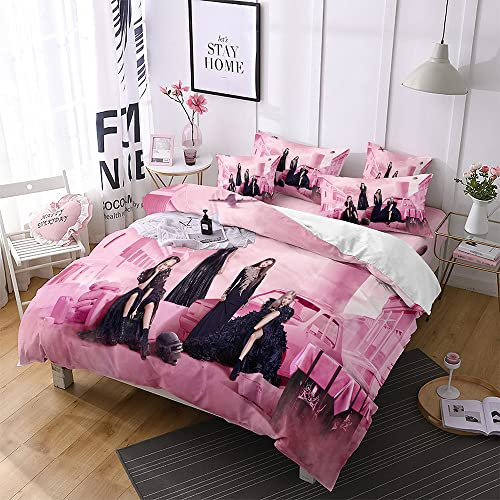 Zbeiba Bettwäsche 135x200 cm,Kinder Bettbezug Set 3 Teilig Bettbezug Kopfkissenbezug,Microfaser Bettbezüge mit Reißverschluss(11B1,135x200+2 * 80x80)