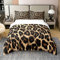 100% Bio Baumwolle Leopard Print Bettbezug 135x200,Schwarz Braune Geparden Bettwäsche Set für Frauen Mann,Afrika Wild Tier Thema Tröster Abdeckung,Safari Haut Textur Bett Sets mit1 Kissenbezug