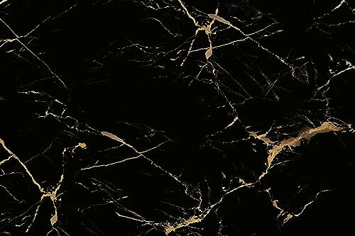 Queence | Küchen Spritzschutz Marmor Schwarz 80x50x0,3 cm | Küchenrückwand | Alu-DiBond | Fliesenschutz für den Herd und Spüle | Küchenfliesen | Fliesenspiegel | Rückwand