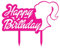 Doll Style with Head Happy Birthday 3D Acrylic Cake Topper